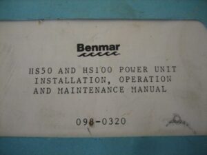 Benmar HS50 and HS100 Power Unit Installation, Operation and Maintenance Manual - Free Shipping
