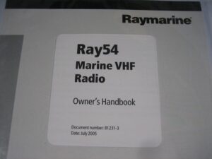 Raymarine Ray54 Marine VHF Radio Owner