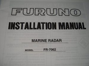 Furuno Marine Radar Model FR-7062 Installation  Manual - Free Shipping