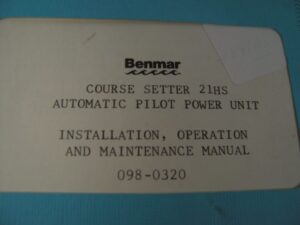 Benmar Course Setter 21HS AutoPilot Install Operation and Maintenance Manual