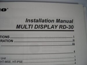 Furuno RD-30 Multi Display Installation Manual