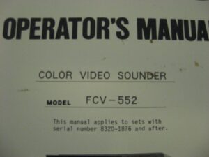 Furuno Color Video Sounder FCV-552 Operator
