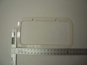 Bomar *NEW* GT715D-2 Trim Ring w/ Drain *CUTOUT 15 3/8" X 7 9/16"*WHITE*