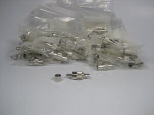 RCA-59C Metal Crimp Connector Male for RG59 w/Furrule Ring - LOT of 70 - NEW