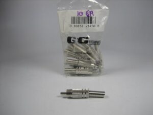 GC Electronics 33-133-BU Strain Relief RCA Metal Plug - LOT of 10 - NEW OLD STOCK