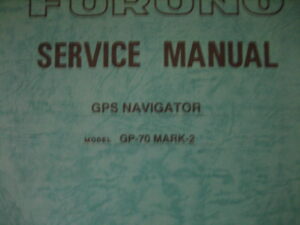 Furuno Service Manual f/ GPS Navigator GP-70 Mark-2 Free Shipping