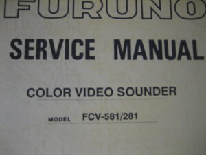 Furuno Service Manual f/ Color Video Sounder FCV-581/281 - Free Shipping