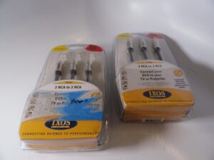 Pair of Ixos XFV04 3 RCA to 3 RCA Component Connector Cables - Free US Shipping