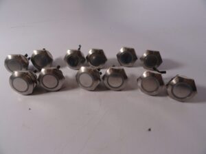Lot of 12 Electric Helm Push-Button Panel Illumination Operators