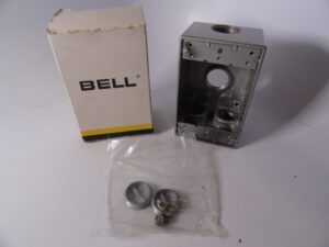 Bell 5312 Standard Weatherproof 3/4" Outlets Aluminum Flush Device Box