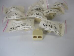 MCM 36-040 "T" Adapter Telephone 4x4 Jack to 4P Plug - LOT of 10- NEW OLD STOCK