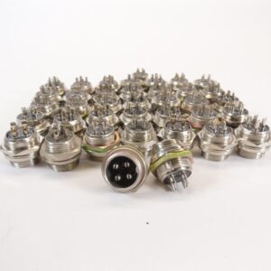 4 Pin Chassis Mount Threaded Circle Solder Connectors - LOT OF 38