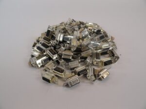 DB15 High Density Serial Port 15 Pin Solder Connectors Female Black - LOT OF 30