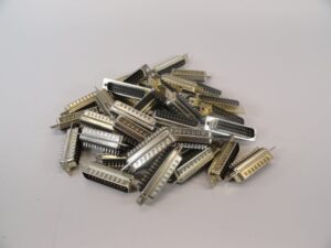 DB25 D-Sub Serial Port 25 Pin Solder Connectors Male Black - LOT OF 23