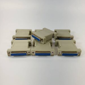 DB25 25 Pin Male to Female M/F Modem Adapter Data Transfer Crossover - LOT OF 7