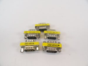 DB9 DB9-M Serial Port 9 Pin Gender Changer Connectors Male to Male - LOT OF 5