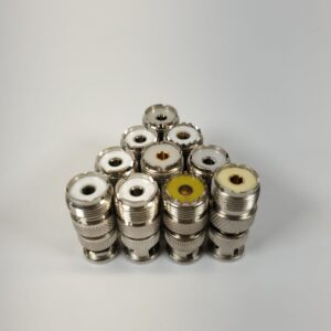 Female PL-259 UHF to Male BNC RF Coax Conversion Connectors - LOT OF 10