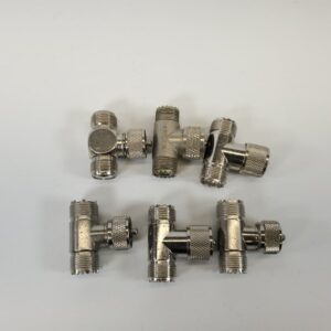 M-358 UHF Female Male Female F-M-F Tee Connectors - LOT OF 6