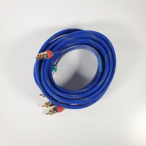 Nylon Braided Component RGB Video Cable - 10ft - Blue - USED