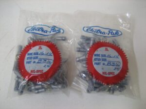 Electra-Pak Mil-Spec DOUBLE CRIMP 3Way Y Blue Ring Terminals NEW 50 PK 16-14 AWG