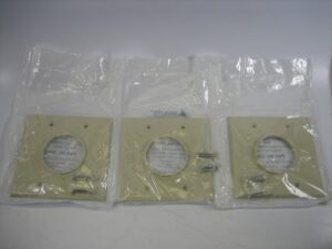 Midlite 2GIV Ivory 2-Gang Wireport for Audio/Video/Data Cables - Lot of 3 - NEW