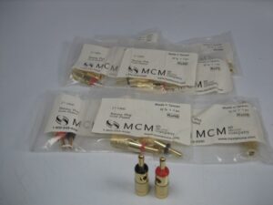 Newark MCM 27-1060 Gold Plated Banana Plugs - LOT of 8 - NEW - *FREE SHIPPING*