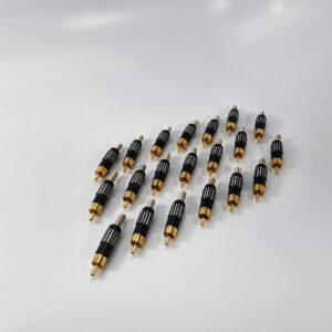 [Set of 20] RS PRO Black Premium RCA Male Plug Solder Type Audio Video Adapter