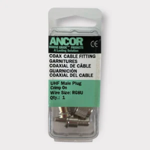 Ancor 201259 Marine Grade PL259 Crimp-On UHF Male Plug For RG8U Coax Cable *New*