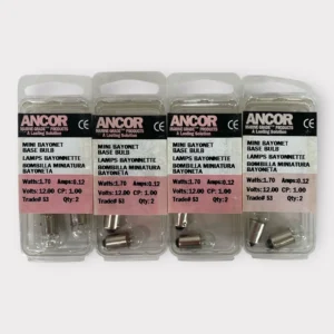 Ancor 520053 12V Mini Bayonet Base Bulb 1.7W / 0.12A- White **Lot of 8**