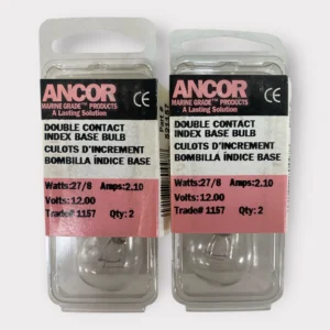 Ancor 521157 12V Double Contact Index Base Bulb 27W / 8W - White **Lot of 4**