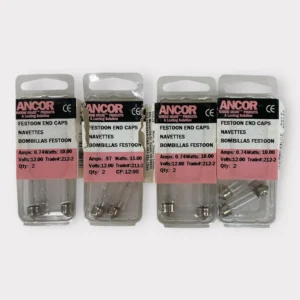 Ancor 522122 12V Festoon End Caps Bulb 10W / 0.74A - White **Lot of 8**
