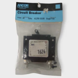 Ancor 551060 Single Pole Circuit Breaker Magnetic Toggle 60 AMP Black NEW