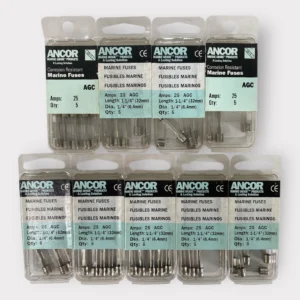 Ancor 601250 Marine Grade AGC Glass Fuses - 25A **Lot of 45**