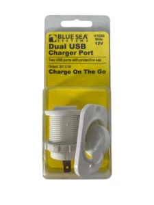 Blue Sea Systems 1016200 Dual 2.0 USB Charger Socket W/ Protective Cap 12VDC - White **New**