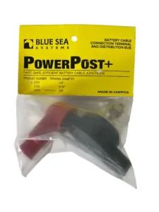 Blue Sea Systems 2101 PowerPost+ 1/4" Battery Terminal W/ 8-Screw Distribution Bus **New**