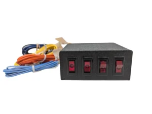 Low Voltage 20A DC Switch Box With Four Illuminated Toggle Switches