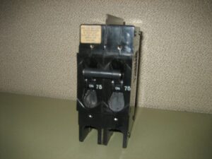 Airpax 209-2-1-63F-4-9-75 2 Pole 75 Amp Breaker