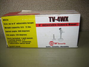 ATW TV-4WX SECURITY 6" ADJUSTABLE CAMERA MOUNT 360 DEGREES METAL