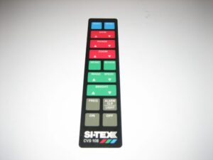 Si-Tex Sitex CVS-108 Front Keyboard Keypad Membrane Overlay Fascia Vinyl Plastic