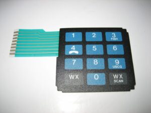 Regency Polaris VHF Hailer Vinyl Front Keyboard Keypad Overlay Fascia Buttons