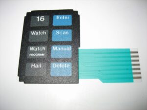 Regency Polaris VHF Hailer Front Vinyl Keyboard Keypad Overlay Fascia Buttons