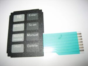 Regency Polaris VHF Hailer Vinyl Front Keyboard Keypad Overlay Fascia Buttons