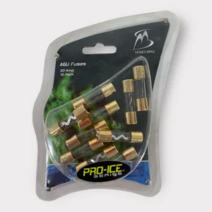 Mobile Spec MSGAGU-30 10 Pack Of Gold Plated AGU Fuses - 30A **New**