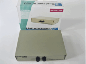 MT-VIKI 2 Port Button Network Switch - 10M-100M - White - New in Box - Free Ship