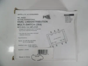Philmore Satellite Multi-Switch 4684B 3x4 W/ Built-in Amp- Dual-LNB Distribution **New**