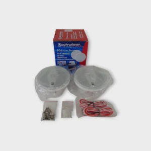 Poly-Planar MA-6500 2-Way Platinum Round Speakers x2 80W (White) New Open Box Free US Shipping