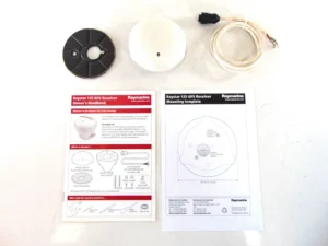 Raymarine Raystar 125 GPS Antenna with NEW Battery & 3ft Cable -E32042- Tested / Great Condition