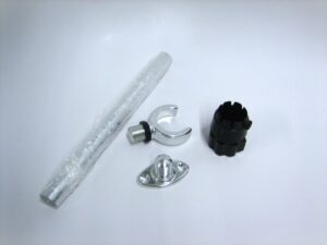 Rupp NEW PAK-0004 Threaded Antenna Support Flat Mount - 1.5" ID Collar 12" Pipe