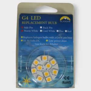 Scandvik 41030 G4 LED Side Pin Replacement Bulb Warm White 10-30V DC NEW