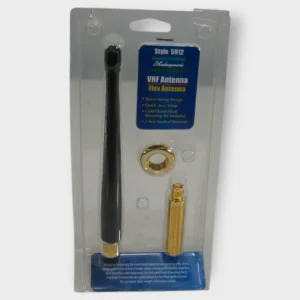 Shakespeare 5912 7" VHF Radio Quick Connect Black Rubber Flex Antenna NEW